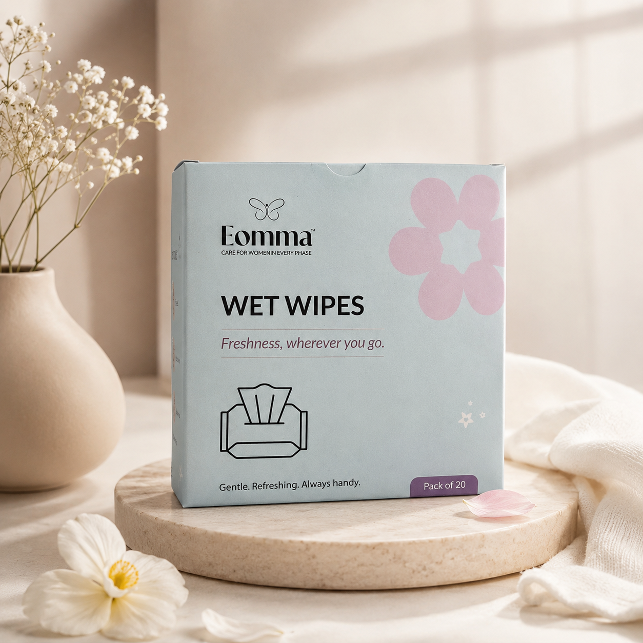 EOMMA Gentle Wet Wipes – Pack of 20