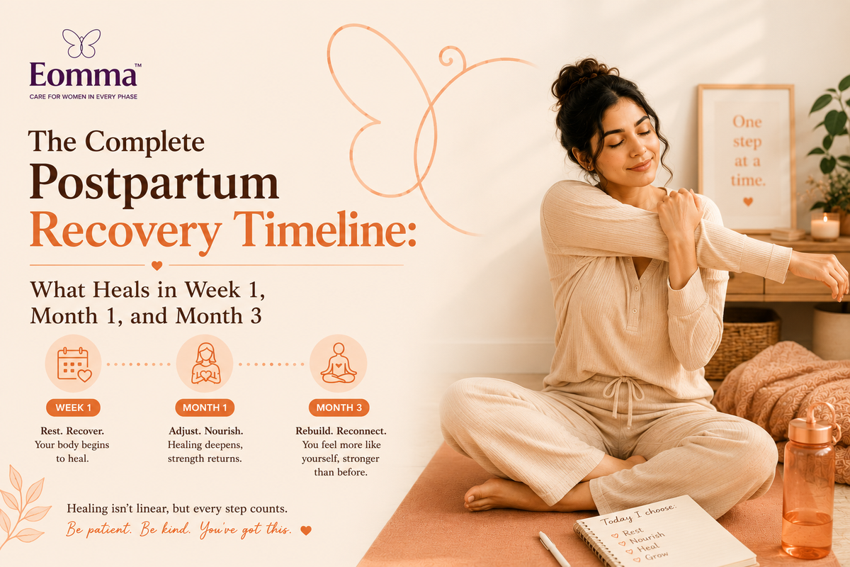 The Complete Postpartum Recovery Timeline: What Heals in Week 1, Month 1, and Month 3
