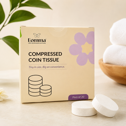 EOMMA Compressed Coin Tissues – Pack of 20